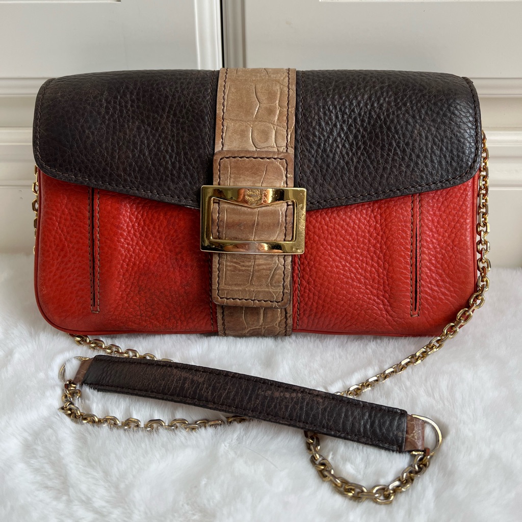 Authentic Vintage Mcm Leather Crossbody